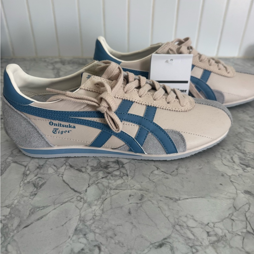 Onitsuka Tiger by Asics Men's Cream and Blue Sneakers